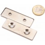 Ocelová základna pro magnet 60 × 20 v. 3 mm, 2× M5 – Zboží Mobilmania