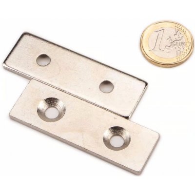 Ocelová základna pro magnet 60 × 20 v. 3 mm, 2× M5 – Zboží Mobilmania