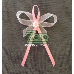 Vonička (vývazek) svatební - růžová s perlovým květem – Zboží Dáma