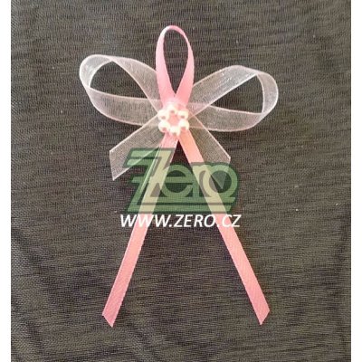 Vonička (vývazek) svatební - růžová s perlovým květem – Zboží Dáma