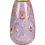 H & S Collection Váza s květinovým potiskem 30 cm růžová – Hledejceny.cz