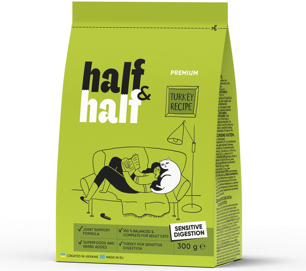 Half&Half Cat Sensitive krůta 0,3 kg