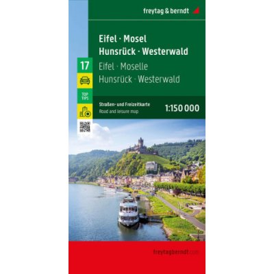 Eifel - Mosel - Hunsrück - Westerwald, Straßen- und Freizeitkarte 1:150.000, freytag & berndt – Hledejceny.cz