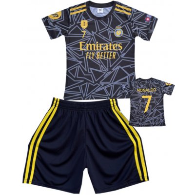 Numberoplus dětský fotbalový dres Komplet Real Madrid black Cristiano Ronaldo CR7 Fly Better – Zboží Dáma