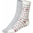  Esmara dámské termo ponožky 2 páry bílá/šedá