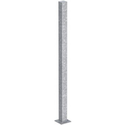 Nosný plotový sloupek 10x10 cm s patkou - výška 200 cm ✔ Malé držáky plotových polí 4 ks – Zbozi.Blesk.cz