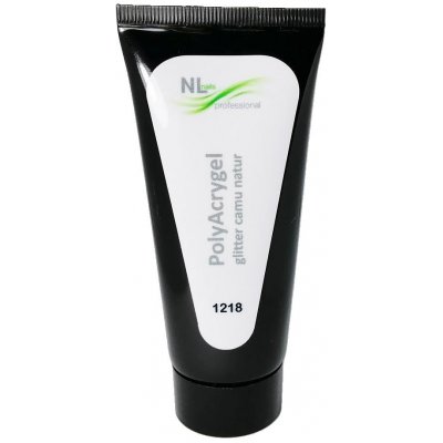 NL nails professional Uv Led gel PolyAcrygel glitter camu natur 50 ml – Zboží Dáma