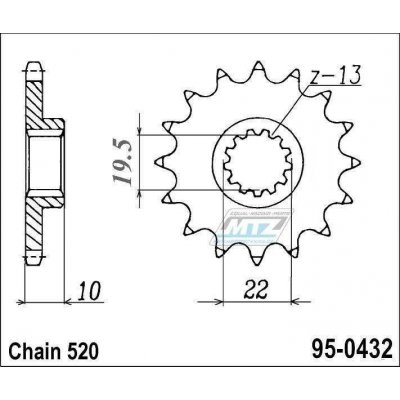 JT Chain Řetěz 520X1R 108