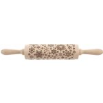 Váleček dřevo Dekor 20/38 cm VLOČKA puntík – Hledejceny.cz