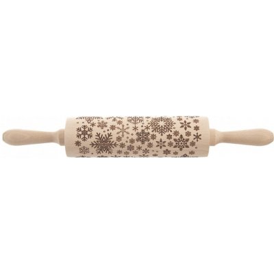 Váleček dřevo Dekor 20/38 cm VLOČKA puntík – Hledejceny.cz