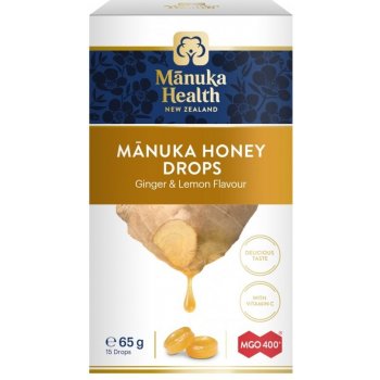 Manuka Health Bonbóny Manuka MGO ™ 400 + se zázvorem a citronem 65 g