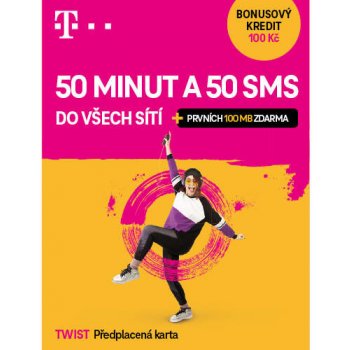 T-Mobile Twist SIM karta 50 min/50 SMS (700 636_EW)