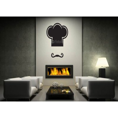 Weblux vzor s45090895 Šablona na zeď - chef Hat and mustache abstrahovat inzerce informovat o, rozměry 170 x 100 cm – Zboží Mobilmania