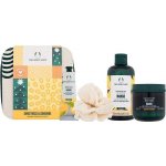 The Body Shop Mango Sweetness & Sunshine dámský dárková sada sprchový gel Mango Shower Gel 250 ml + tělové máslo Mango Body Butter 200 ml + balzám na ruce Mango Hand Balm 30 ml + žínka + kosmetická ta – Zboží Mobilmania