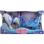 Lamps Koník bílý s modrým kočárem s lucernami 56 x 30 x 19 cm – Zboží Dáma