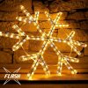 Vánoční osvětlení DecoLED LED světlo s motivem sněhové vločky, průměr 60cm, FLASH, teplá bílá, IP67