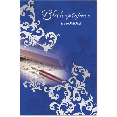 Ditipo Blahopřání I - K PROMOCI, modré – Zboží Dáma