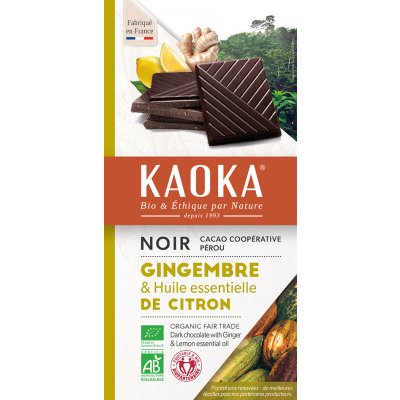 Kaoka Bio hořká citrón-zázvor 100 g – Zboží Mobilmania