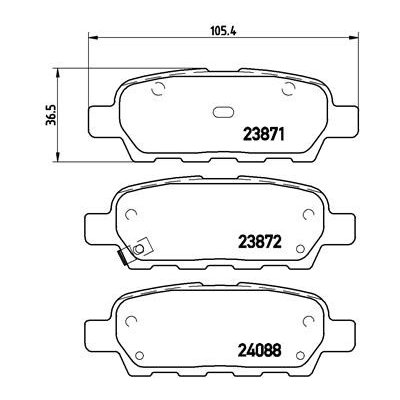 BREMBO Sada brzdových destiček, kotoučová brzda P 56 046 – Zboží Mobilmania