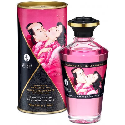 Shunga Aphrodisiac Warming Oil Raspberry Feeling 100 ml Třešeň – Hledejceny.cz