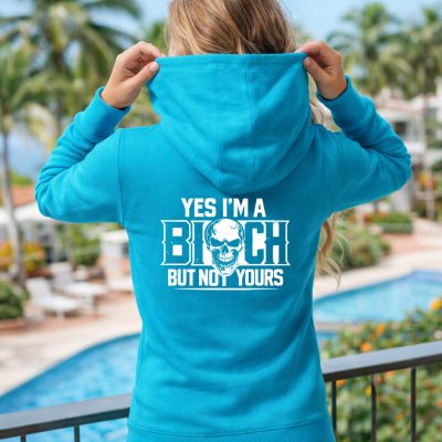 YES I’M A BITCH BADAZZ dámská mikina s potiskem streetwear Tyrkysová – Hledejceny.cz
