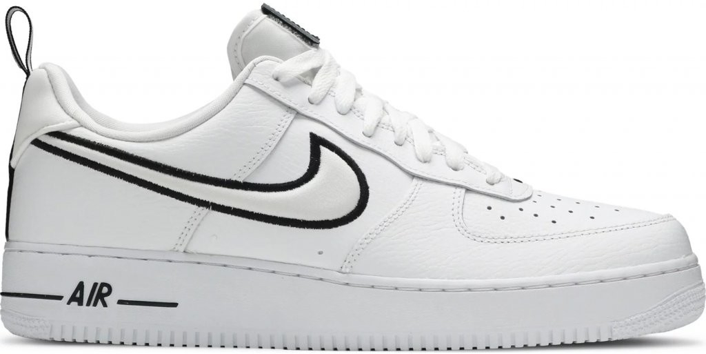 Nike Air Force 1 Low White Black Outline Swoosh