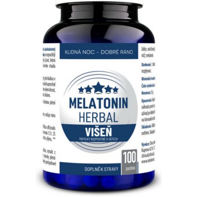 Clinical Melatonin Herbal Višeň 100 pastilek – Hledejceny.cz