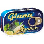 Giana Sardinky ve slunečnicovém oleji s citronem, 125 g – Zboží Dáma