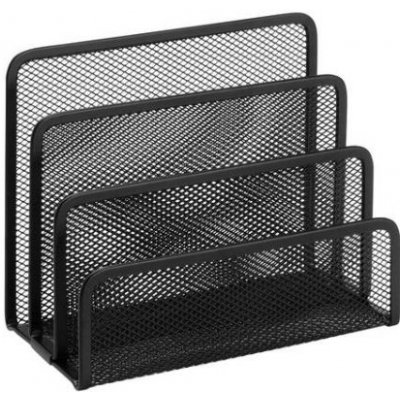 Drátěný stojan na listy se 3 přihrádkami, černý – Zboží Mobilmania