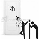 dekorace-steny.cz 271 - Samolepky na dveře - Koupelna - 16 x 16 cm – Zboží Dáma