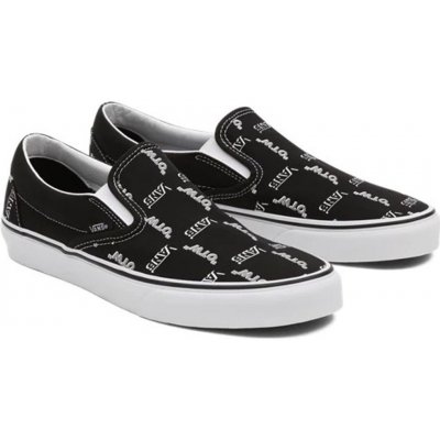 Vans UA CLASSIC SLIP-ON SHADOW VANS BLACK/TRUE WHITE – Zboží Mobilmania