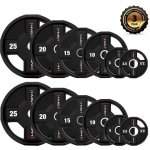 HMS TPC Sada olympijských polyuretanových kotoučů set 2 x 2,5 - 25 kg 50 mm – Zboží Dáma