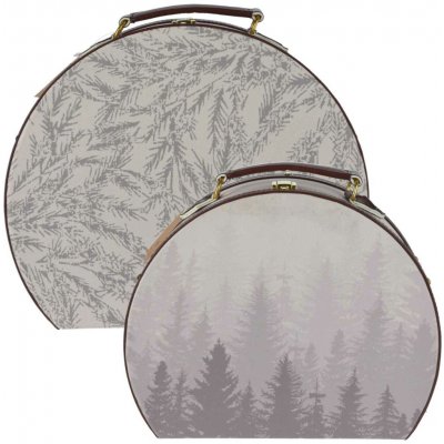 Home Styling Collection Sada dekorativních krabiček ve tvaru kufříků, 2 ks šedá – Zboží Dáma