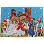 Marionetino Sada loutek a kulis Král, Královna, Princ, Princezna, Kašpárek, Čaroděj, Bílá paní, Rytíř, Hrad, Hradní síň – Zboží Dáma
