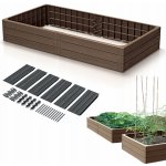 Prosperplast Vyvýšený záhon plastový Base Woody 149,2 cm hnědý IBWR-7587U – HobbyKompas.cz
