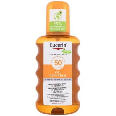 Opalovací přípravek na tělo Eucerin Sun Oil Control Dry Touch Transparent Spray, 200 ml (SPF50+) – Hledejceny.cz