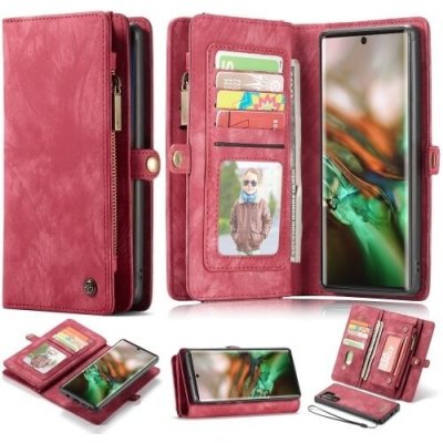 PROTEMIO 16224 WALLET Obal s peněženkou 2v1 Samsung Galaxy Note 10+ červený – Zboží Mobilmania