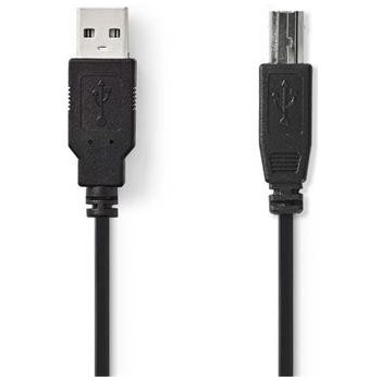 Nedis CCGB60650BK20 USB 2.0, USB-C™ Zástrčka, USB-B Zástrčka, 480 Mbps, 2m, černý