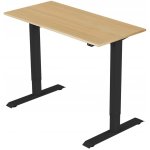 DELSO Výškově nastavitelný stůl ADJUSTER 140 x 80 cm černá / dub vicenza – Sleviste.cz
