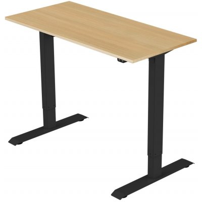 DELSO Výškově nastavitelný stůl ADJUSTER 140 x 80 cm černá / dub vicenza – Sleviste.cz