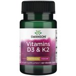 Swanson Vitamín D3 2000 iu + K2 MK7 75 mcg 60 veg kapslí – Hledejceny.cz