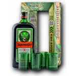 Jägermeister 35% 0,7 l (dárkové balení 4 sklenice) – Zboží Dáma