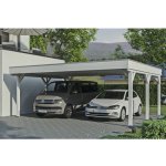 SKAN HOLZ Přístřešek na auto Grunewald dvojitý 622 x 554 cm bílý – HobbyKompas.cz