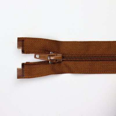 Spirálový zip dělitelný 60 cm hnědý – Zboží Mobilmania