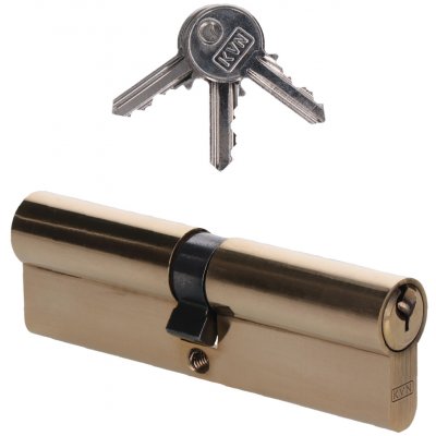 EURO 50/50mm, mosazná, 3 klíče, šroub M5x65mm – Zboží Mobilmania