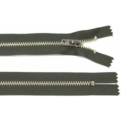 WICO Kovový zip no.3 nerozepínací 22cm khaki zeleno-šedý (stříbrné zoubky) – Hledejceny.cz