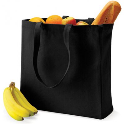 Quadra Plátěná nákupní taška QD23 Black 39x42x13 cm – Hledejceny.cz