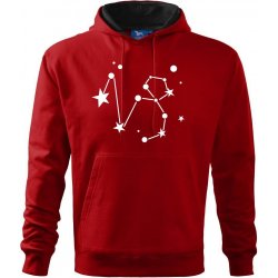 Souhvězdí Capricorn Kozoroh Mikina s kapucí hooded sweater Červená pánská  mikina - Nejlepší Ceny.cz