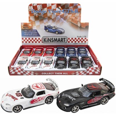 Kinsmart Auto Dodge Viper GTS-R 12 5cm kov/plast na zpětné natažení 1:36 – Zboží Mobilmania