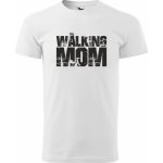Sablio Tričko s potiskem pro maminku The walking mom bílé – Zboží Dáma